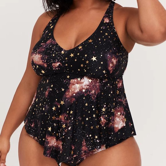 torrid Other - Torrid 3X 5X Tankini Swim Top Celestial Gold Stars